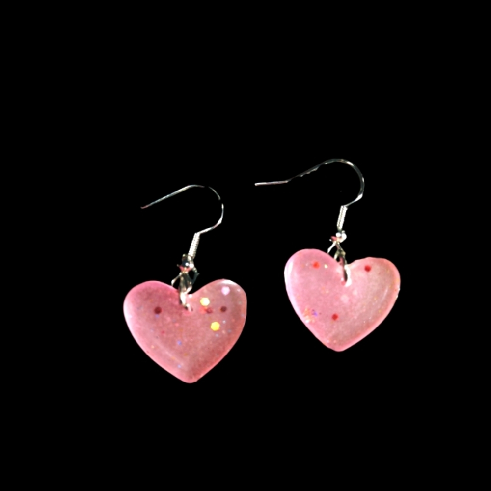 Heart Earrings Handmade